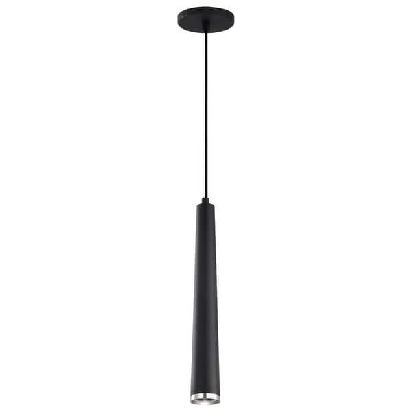 Melrose 12 Watt 16" LED Pendant Matte Black and Brushed Nickel Finish